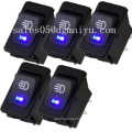 5 X 12V 35A Car Auto Fog Light Rocker Toggle Switch Blue LED Dashboard Sales